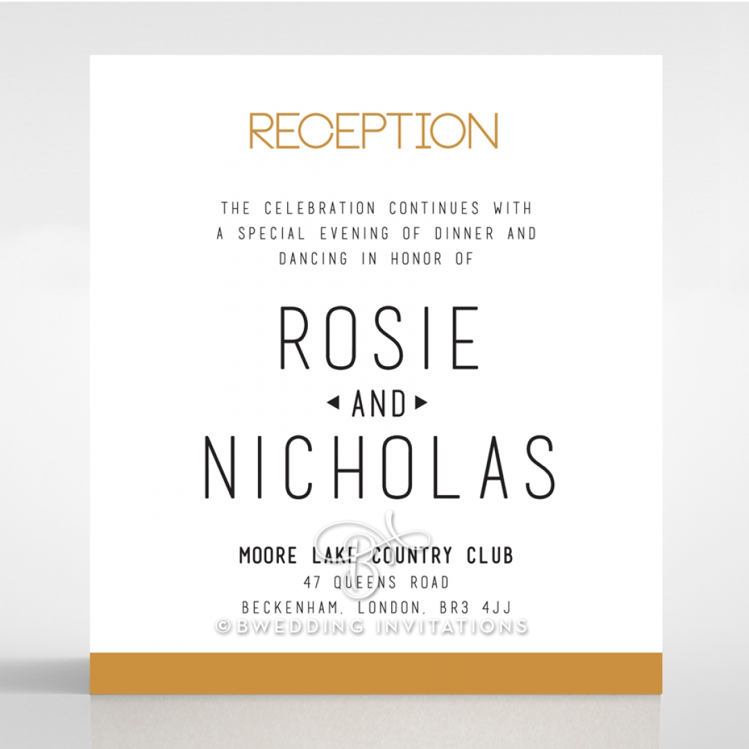 Minimalist Love wedding reception enclosure card