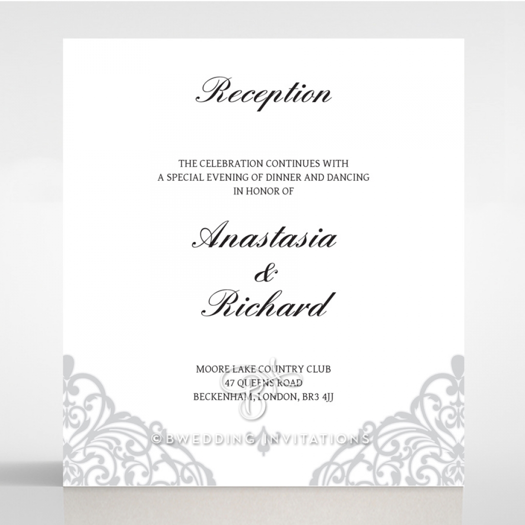 Modern Vintage wedding stationery reception invitation