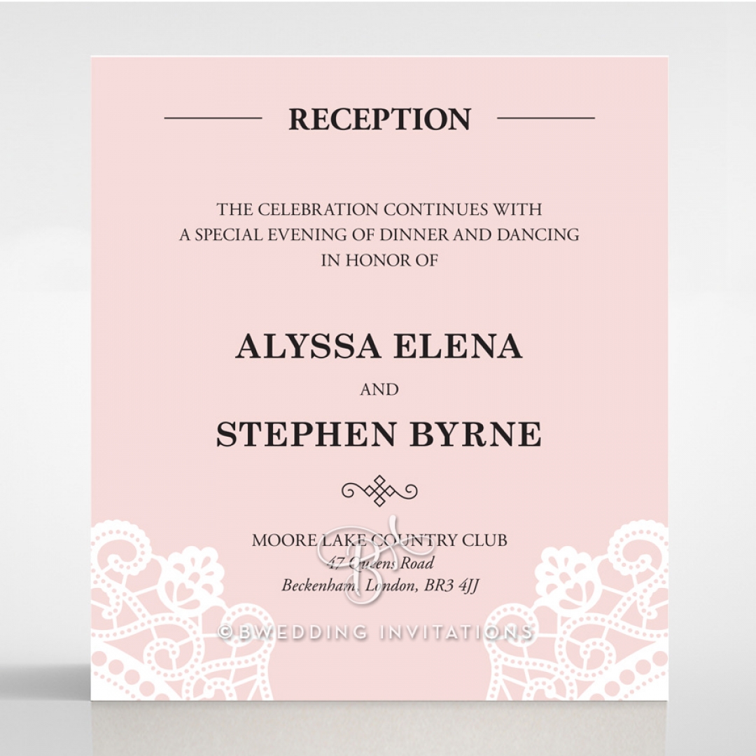 Oriental Charm reception invite card design