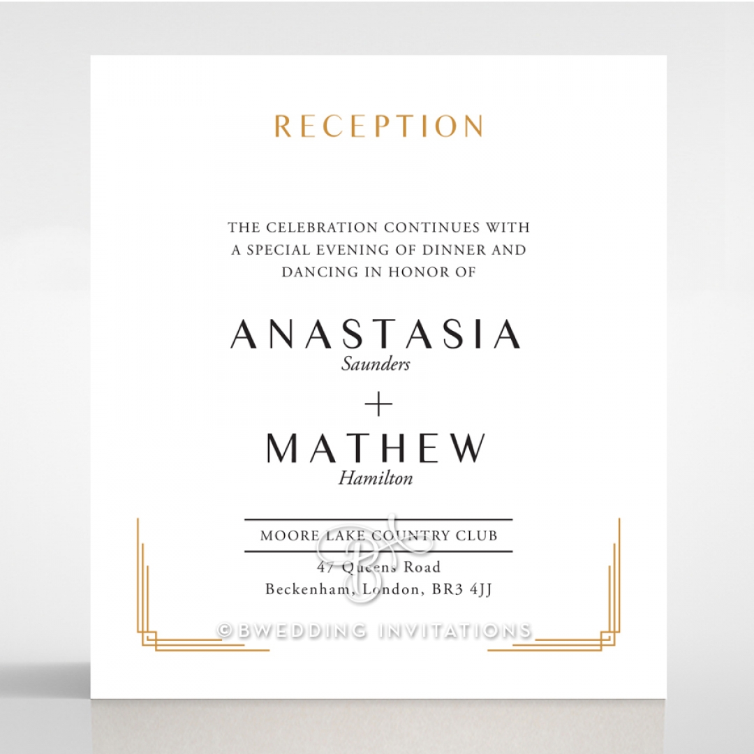 Ornate Luxury reception stationery invite