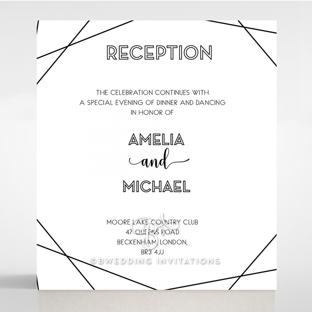 Paper Art Deco reception stationery