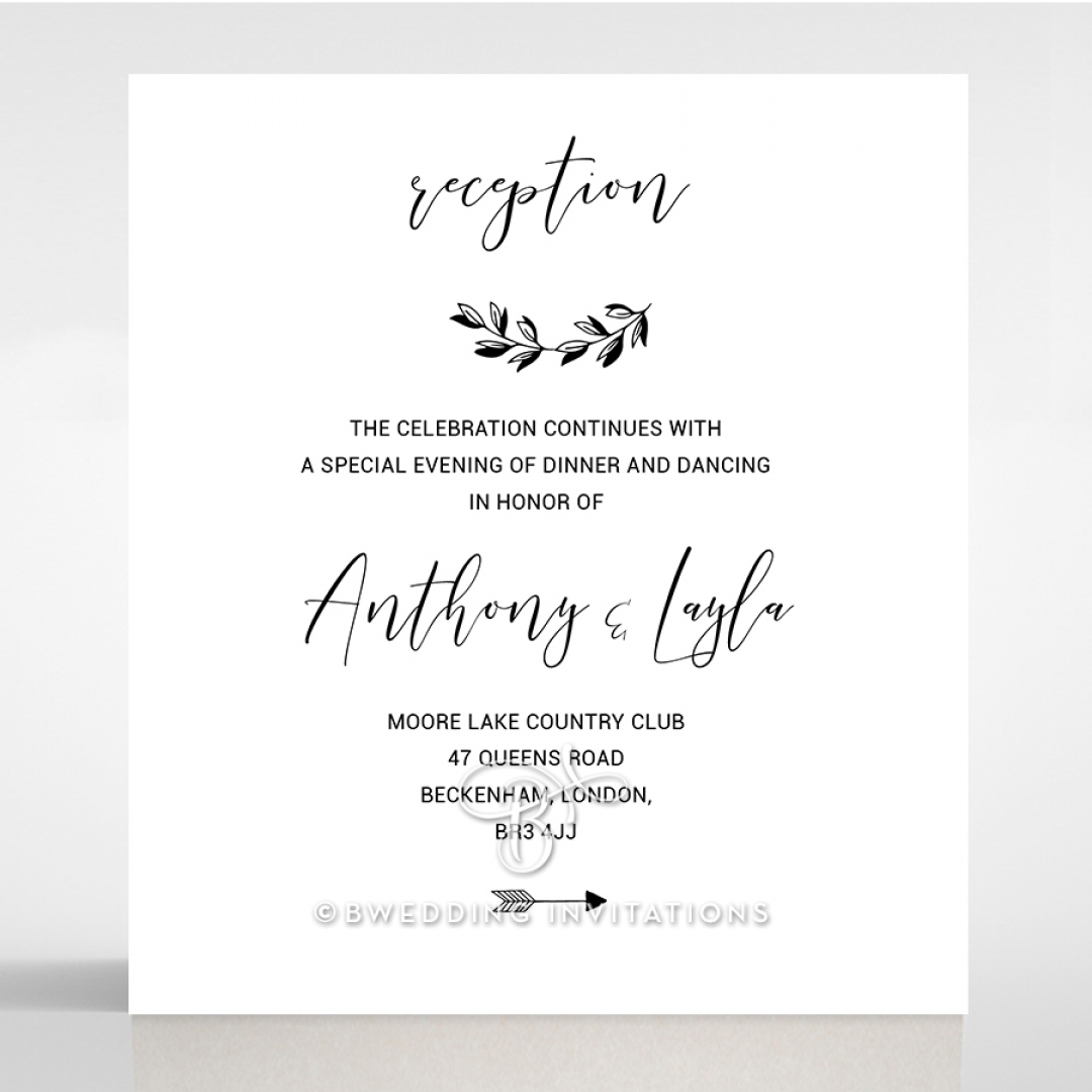 Paper Chic Rustic reception stationery card