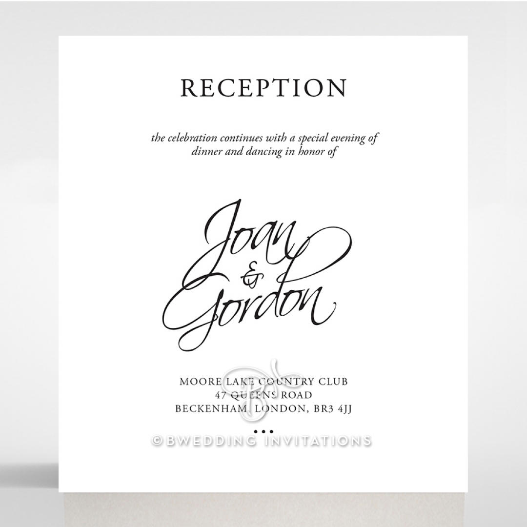 Paper Diamond Drapery wedding reception card