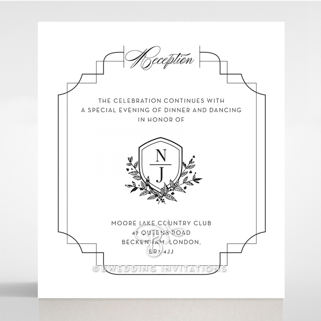 Paper Regal Enchantment reception stationery invite card