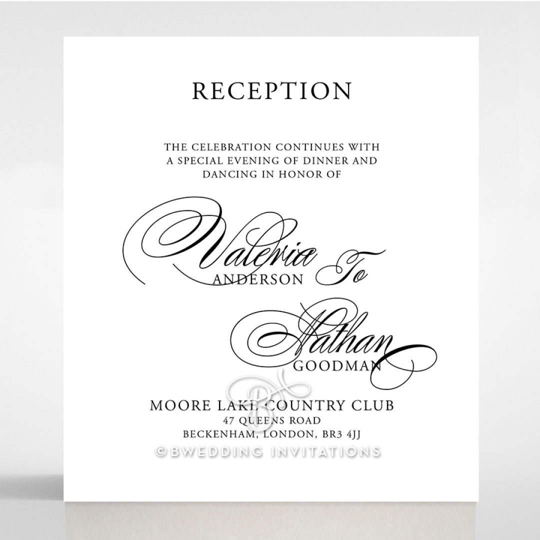 Paper Timeless Romance reception enclosure stationery card