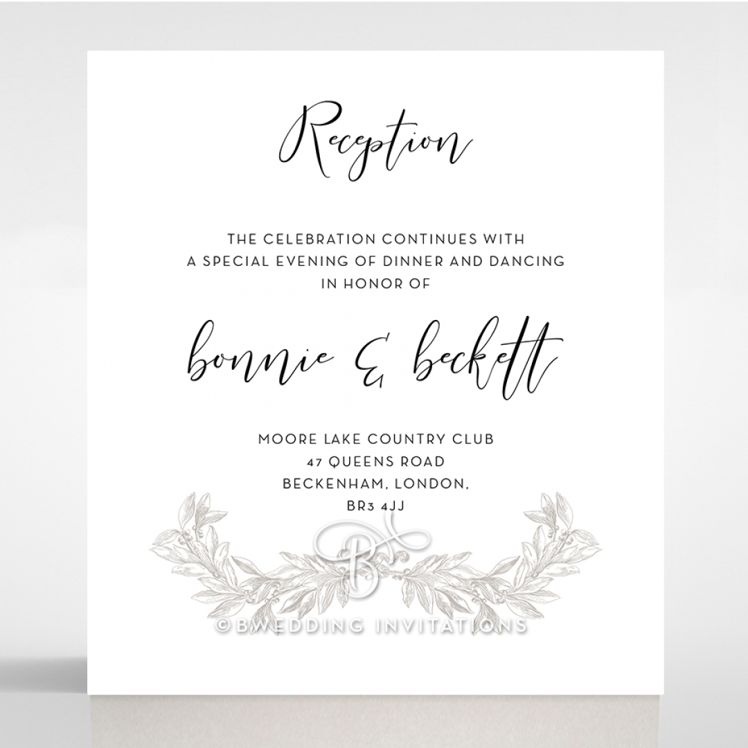 Paper Timeless Simplicity reception stationery invite