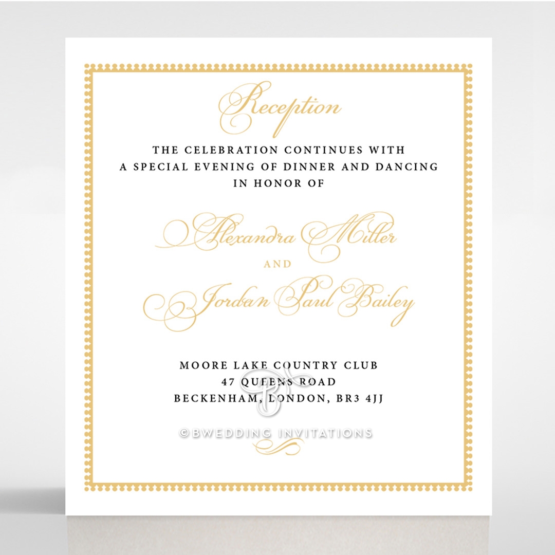 Royal Lace wedding reception card