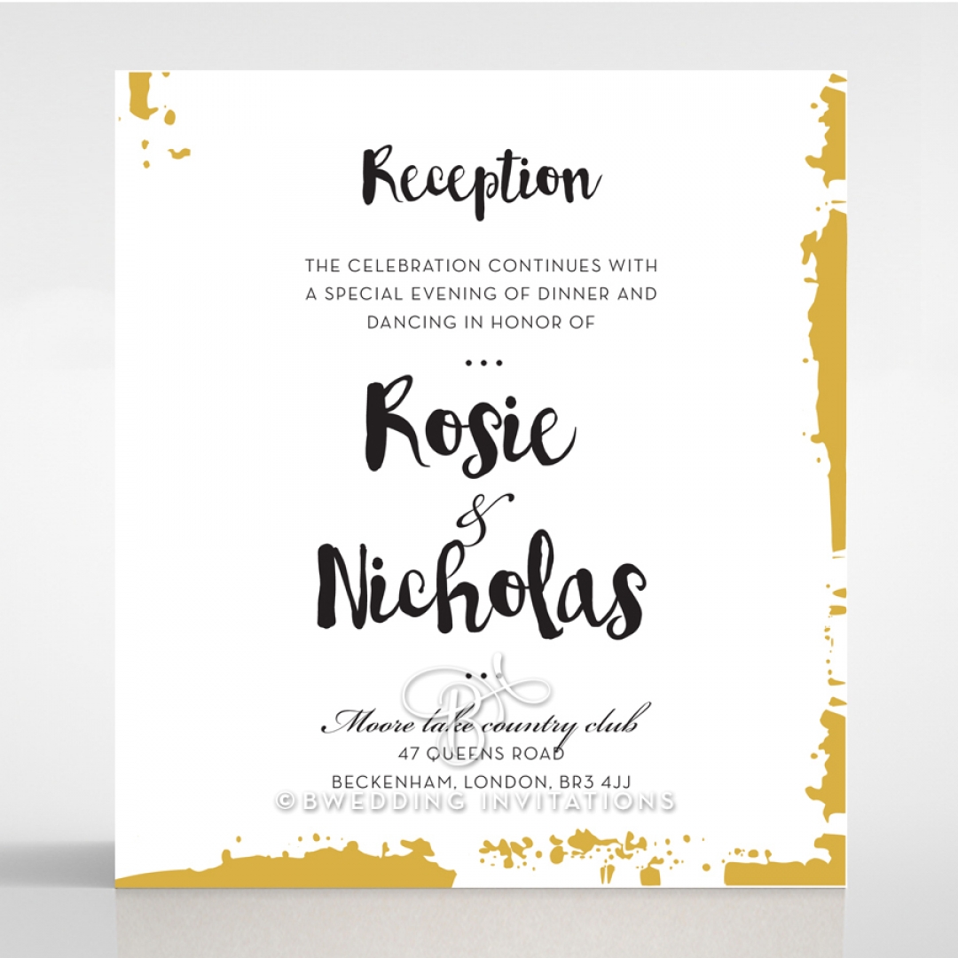 Rusted Charm wedding stationery reception enclosure invite card design