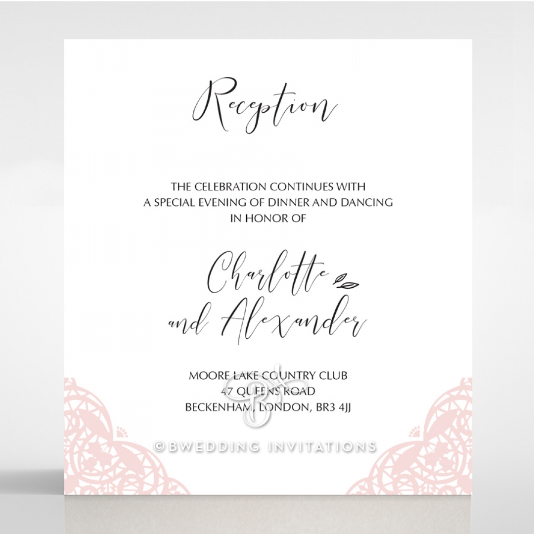 Rustic Elegance wedding stationery reception invitation card design