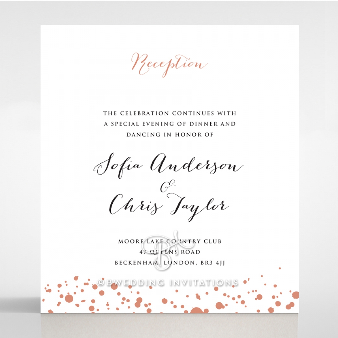 Star Dust reception enclosure stationery invite card