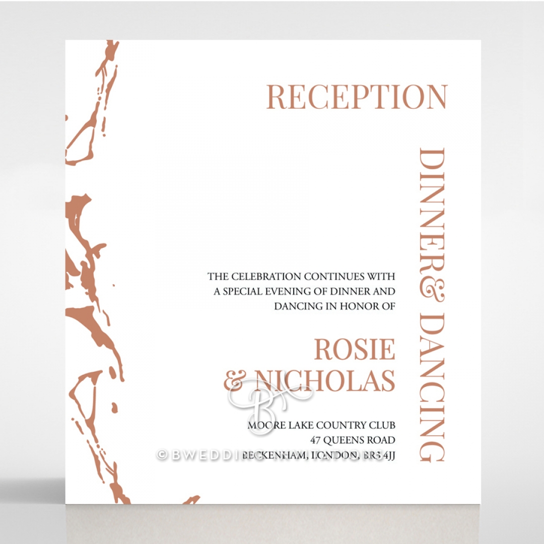 Stonework wedding reception invitation