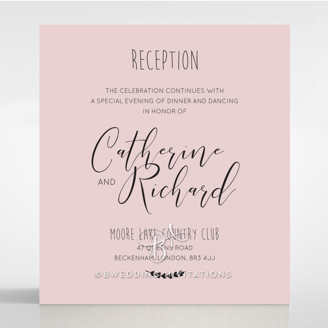 Sweet Romance reception enclosure card design