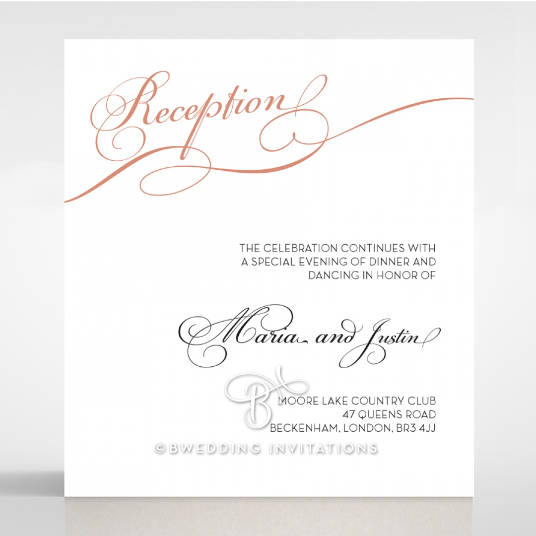 United as One reception stationery invite card design