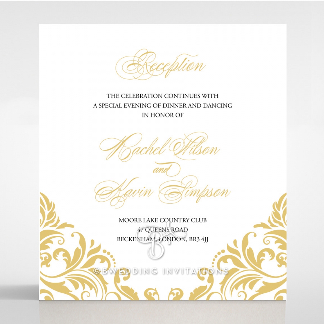 Victorian Extravagance reception enclosure stationery invite card