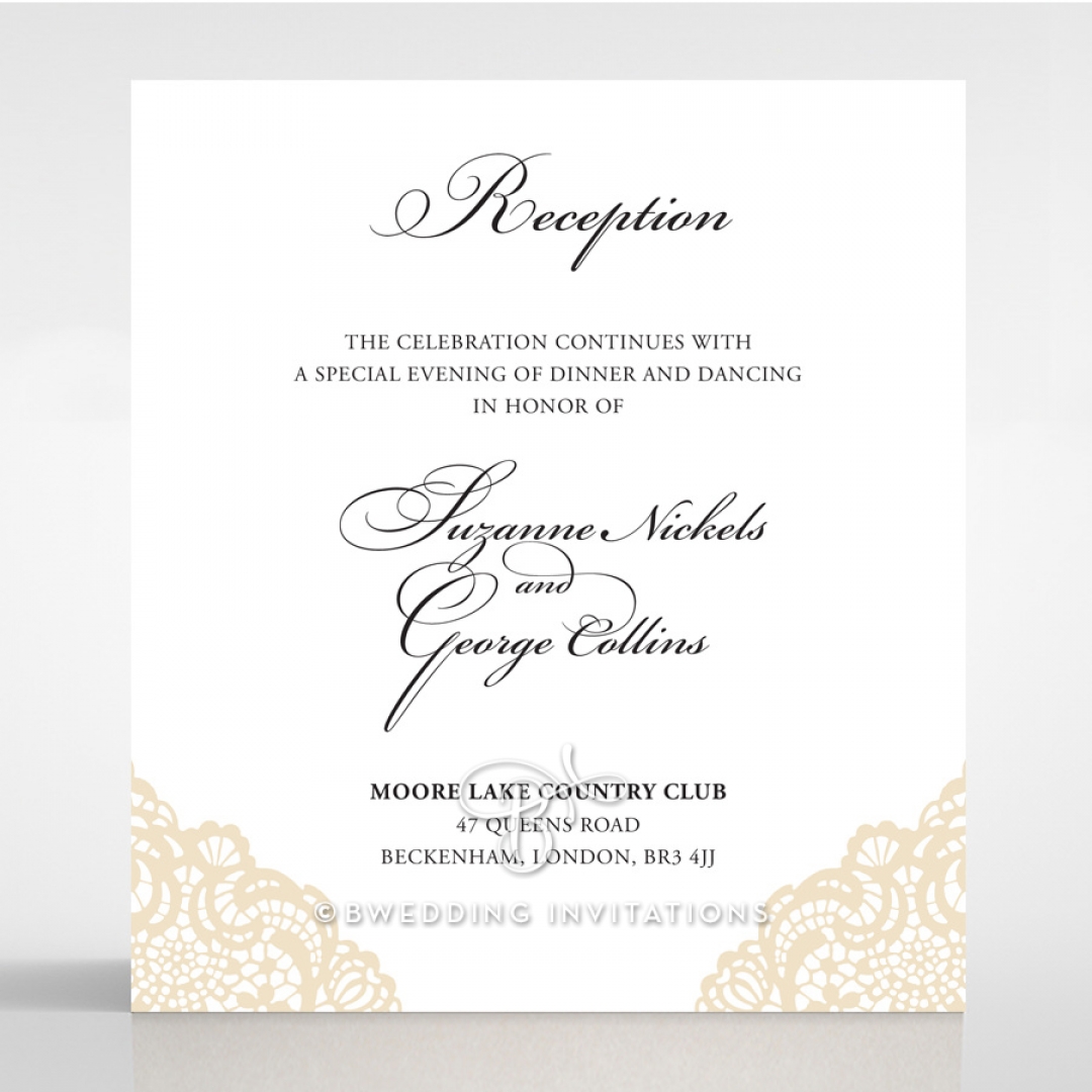 Vintage Prestige reception invite card design