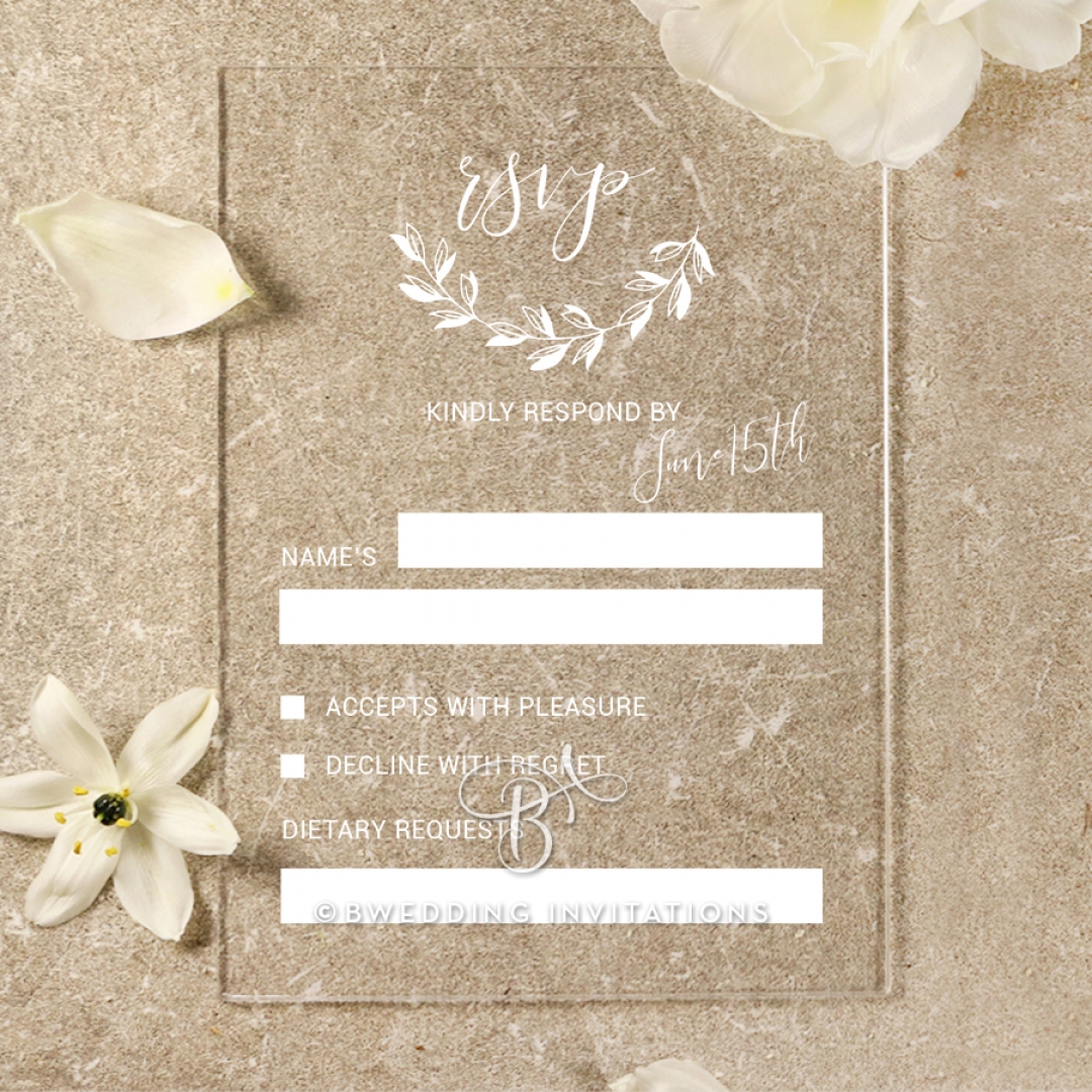 Acrylic Chic Rustic rsvp