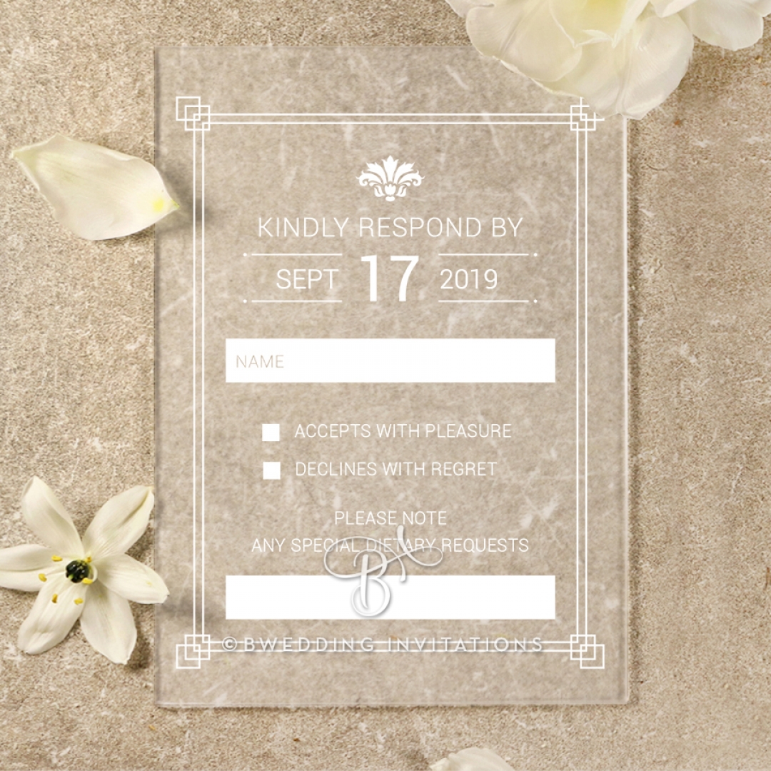 Acrylic Gilded Decadence rsvp design