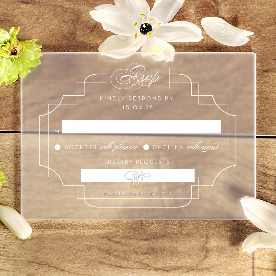 Acrylic Regal Enchantment rsvp invite