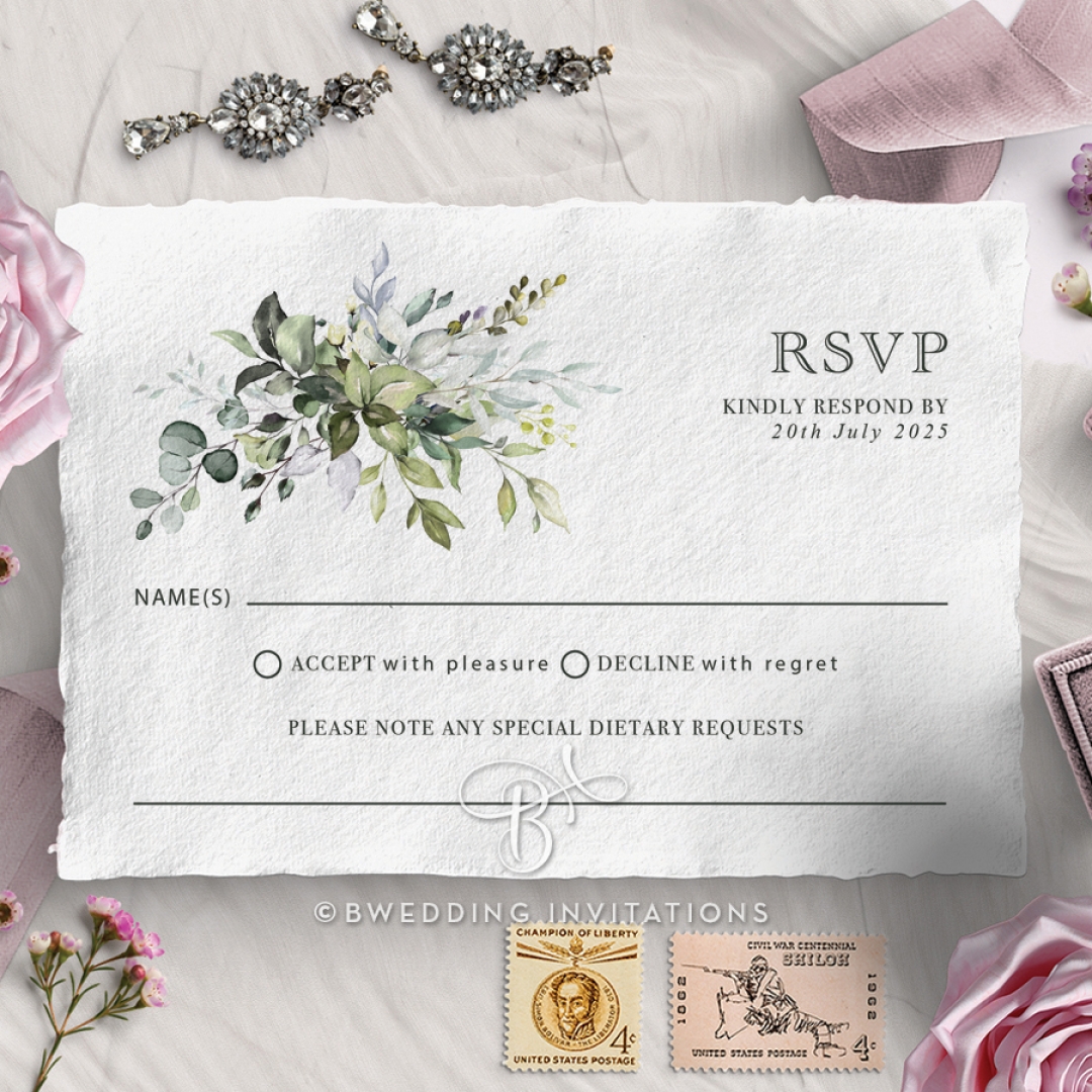 Beautiful Devotion wedding rsvp card