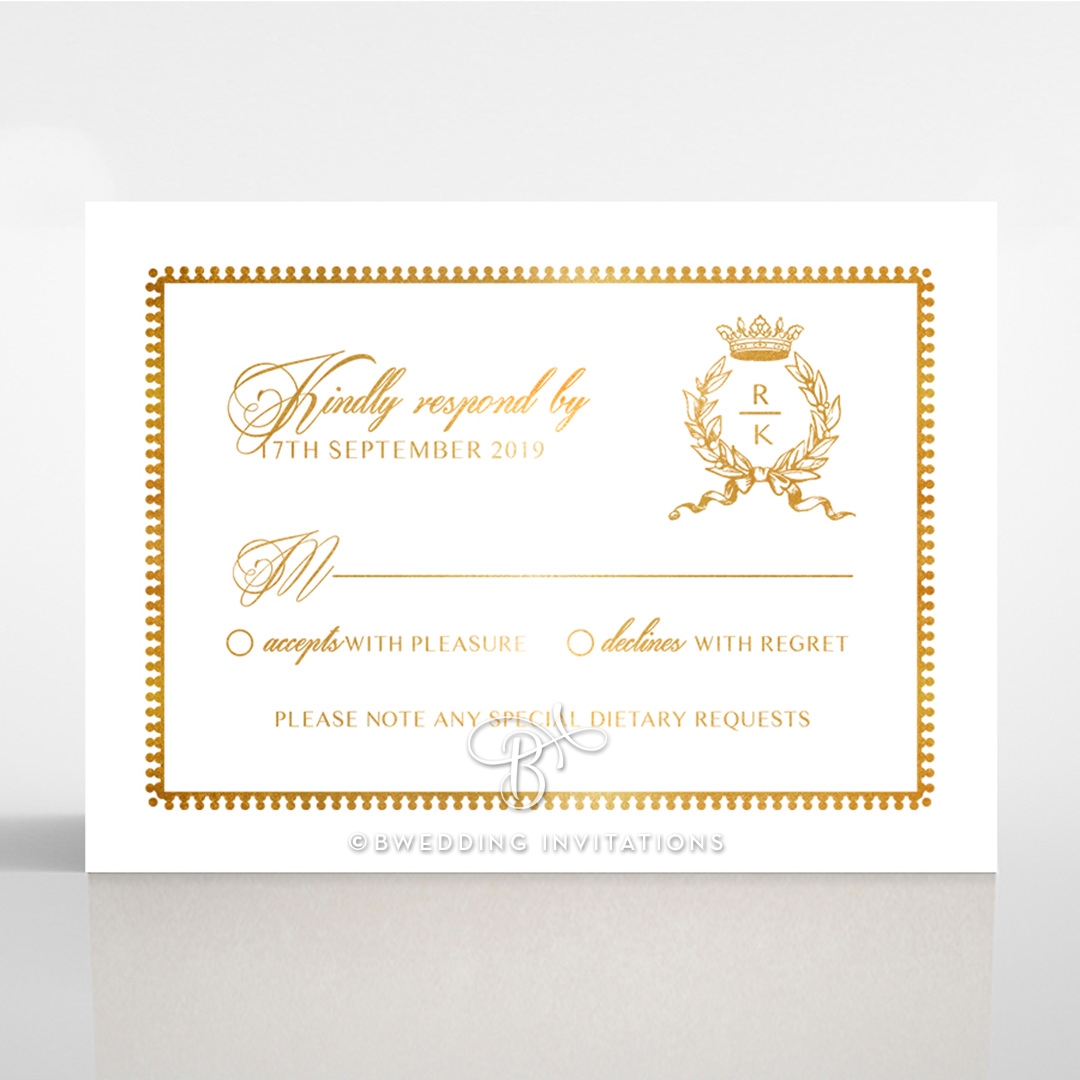 Black Doily Elegance with Foil rsvp invitation design