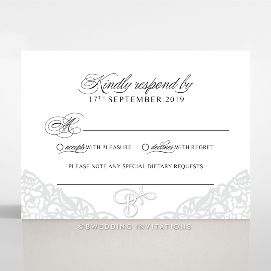 Black Floral Lux rsvp card