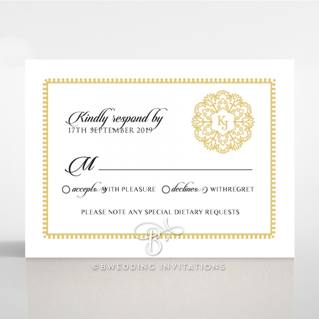 Blooming Charm wedding rsvp card