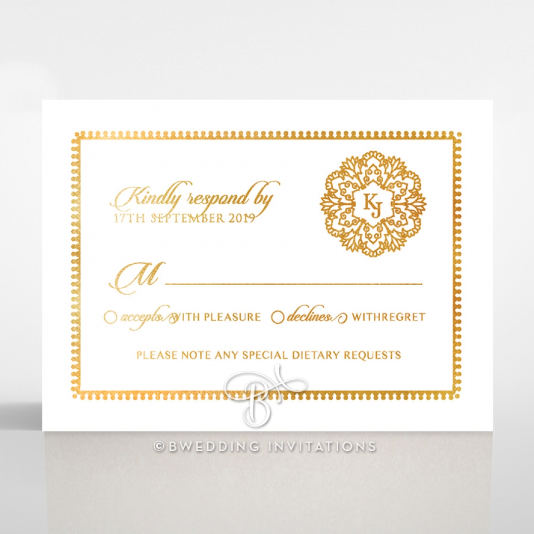 Blooming Charm with Foil rsvp wedding card