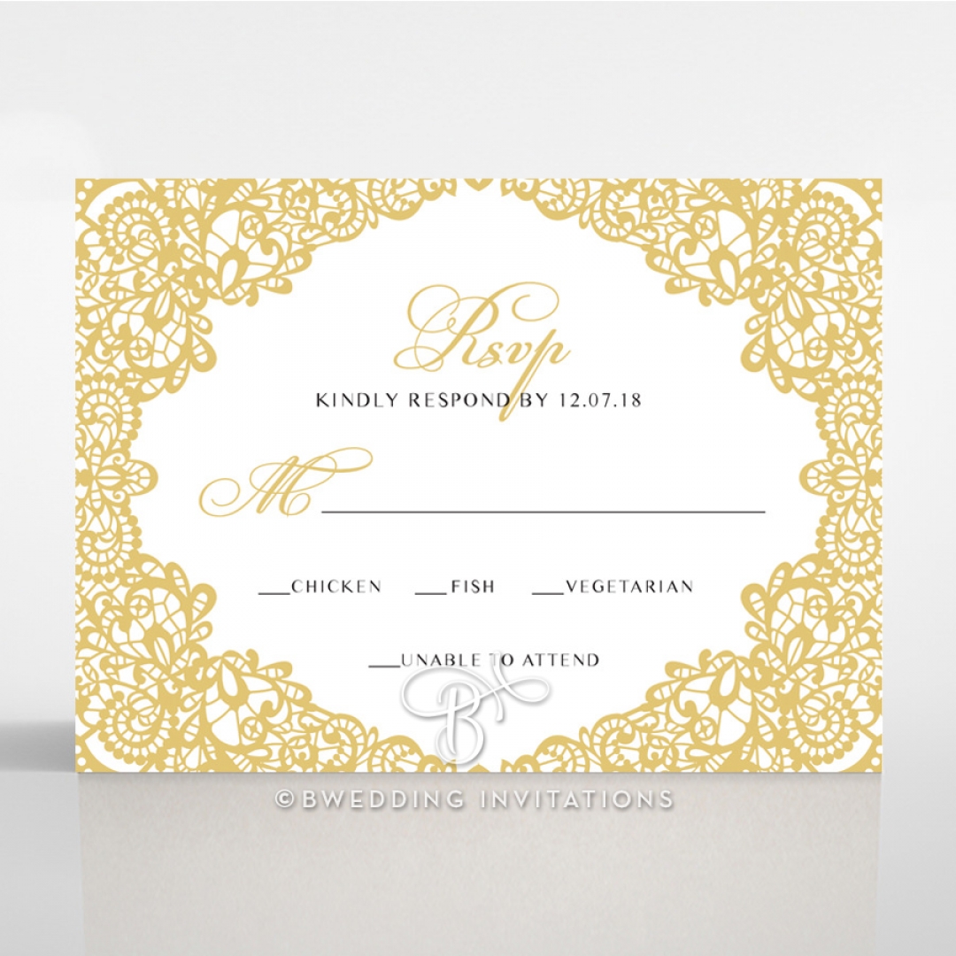 Charming Lace Frame rsvp enclosure card