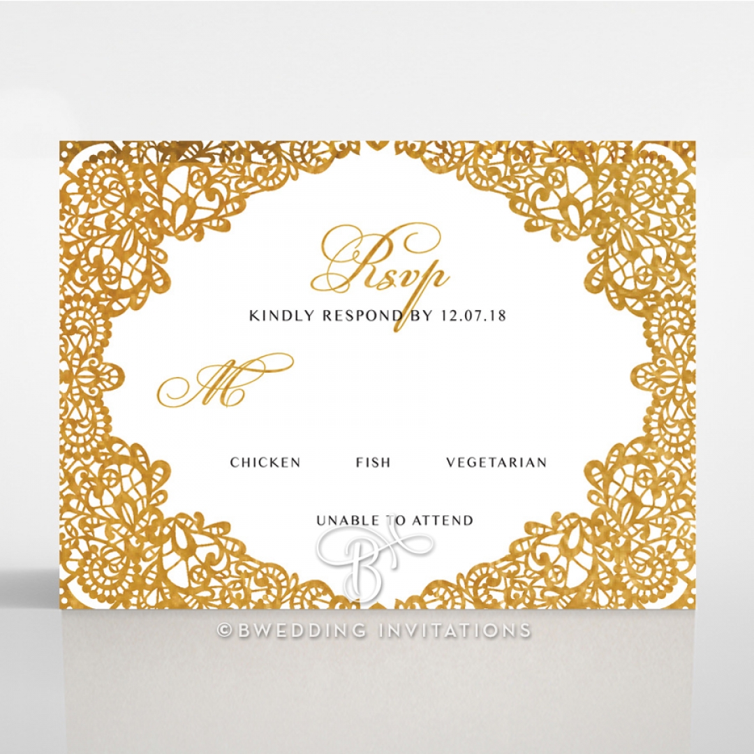 Charming Lace Frame with Foil rsvp design