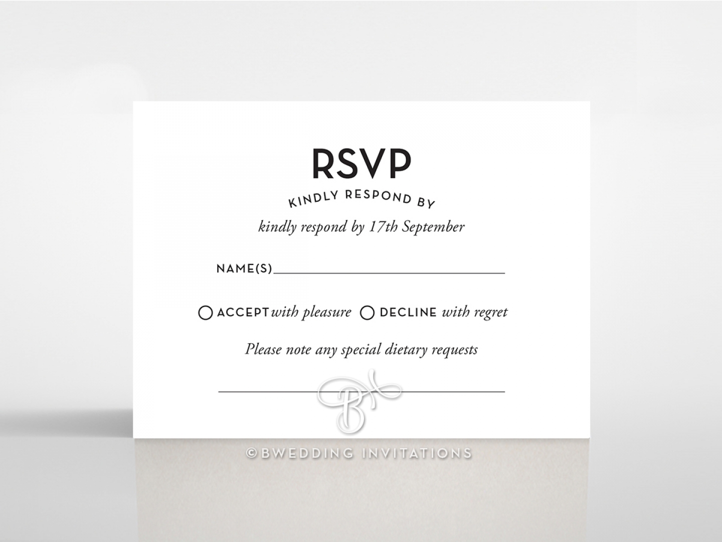 Clear Chic Charm Paper rsvp wedding enclosure card design