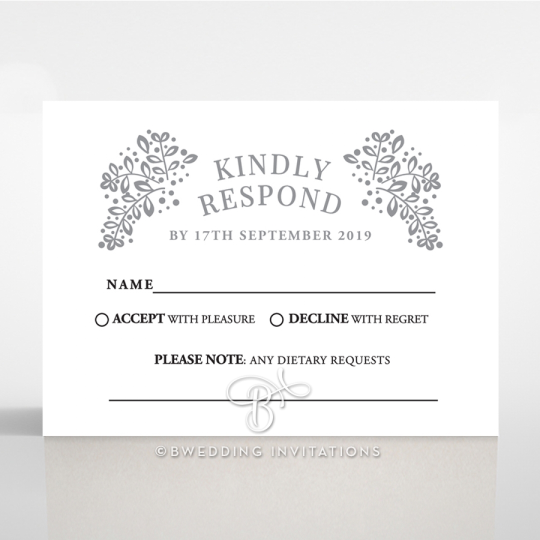 Enchanted Crest rsvp card design