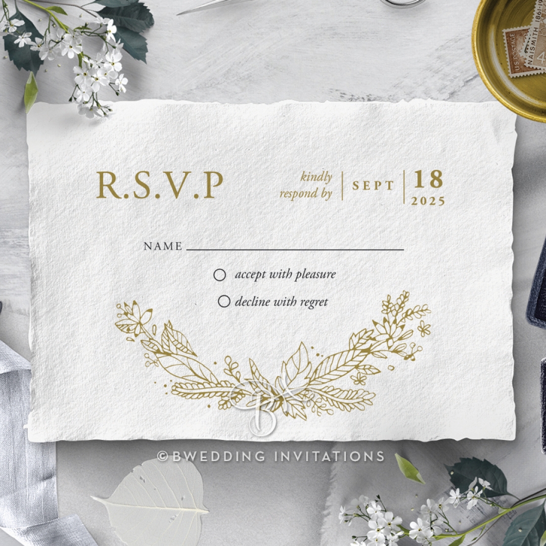 Enchanted Wreath rsvp wedding enclosure card