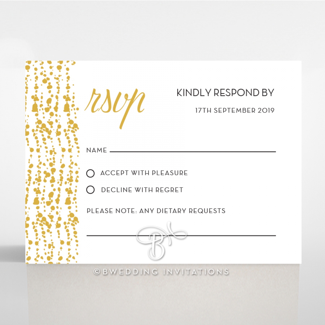 Enchanting Halo rsvp wedding enclosure card