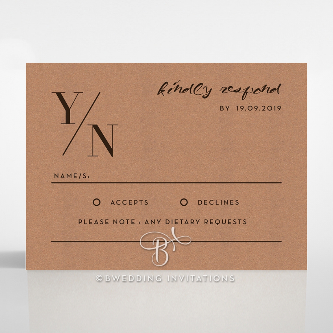 Enchanting Imprint rsvp wedding enclosure invite design