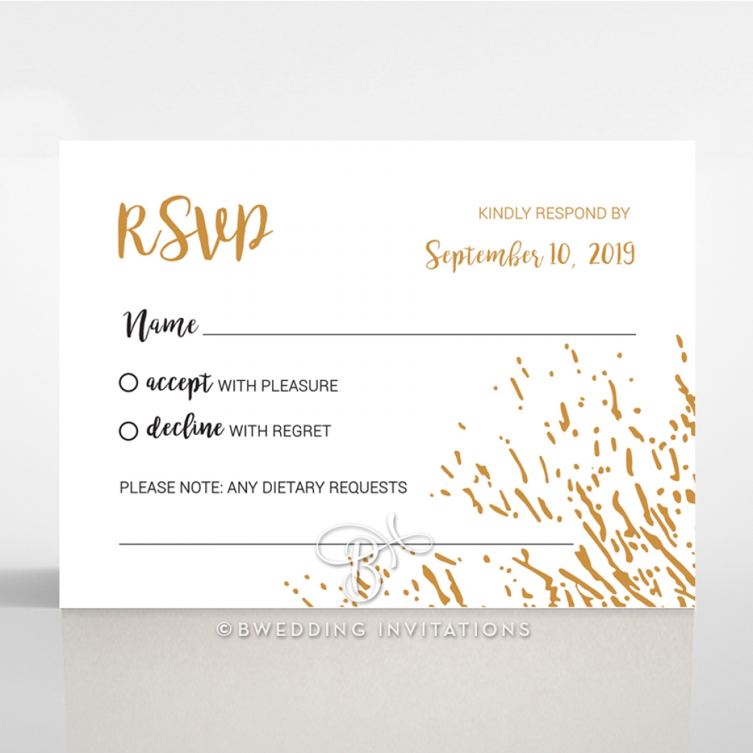 Fire Sparkle rsvp wedding enclosure card design