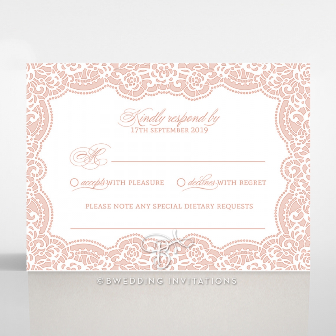 Floral Lace with Foil rsvp card design