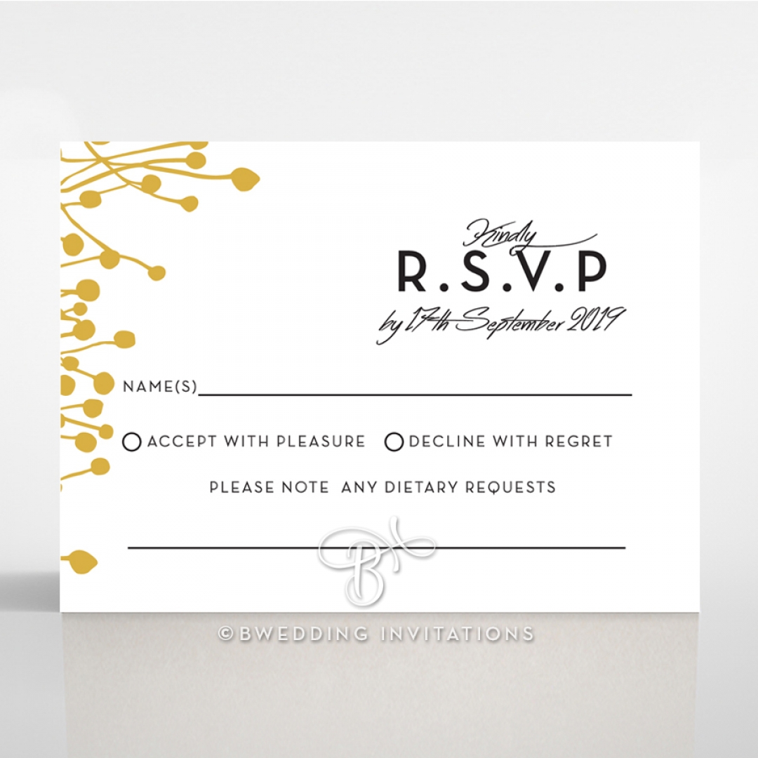 Flourishing Romance rsvp card