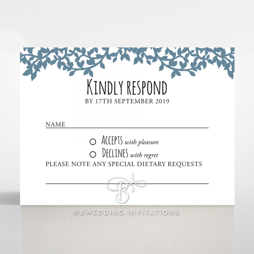 Forest Love wedding rsvp card