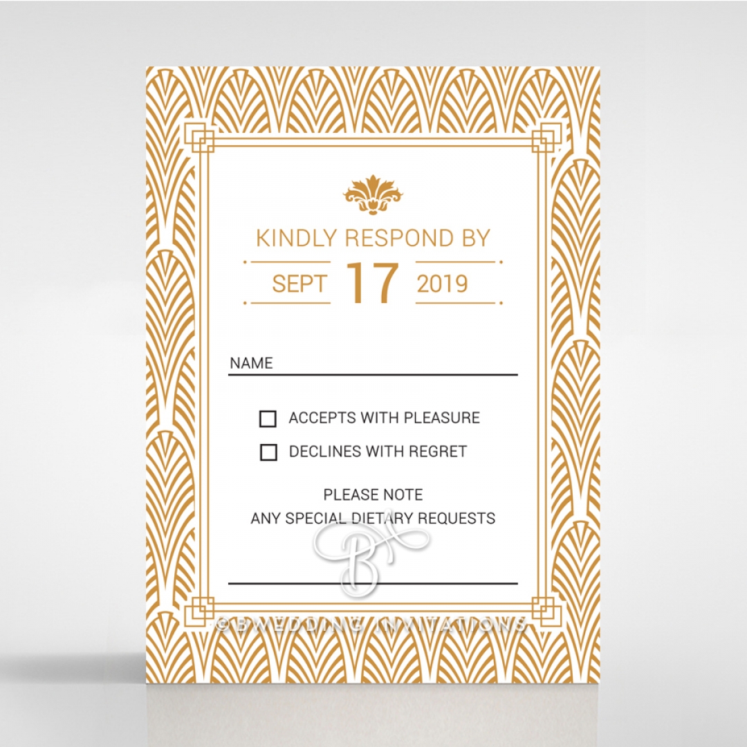 Gilded Decadence rsvp design