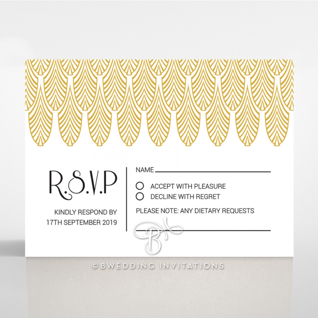 Jeweled Ikat rsvp wedding enclosure design