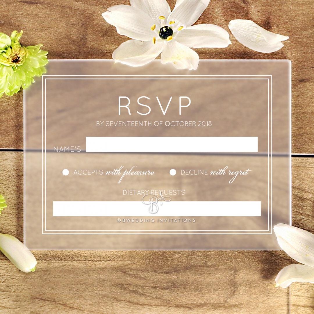 Luxe Acrylic Elegance rsvp card