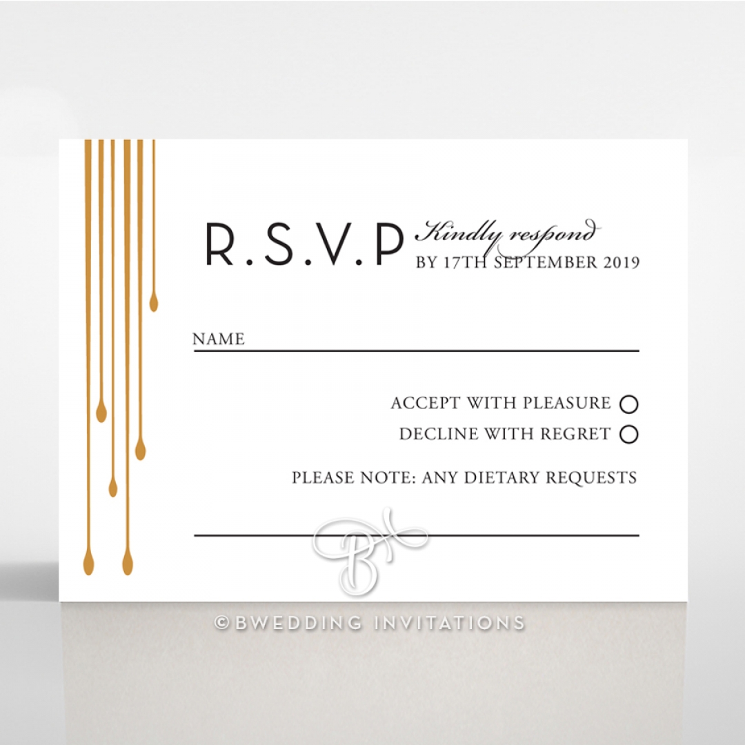 Luxe Intrigue rsvp invitation design