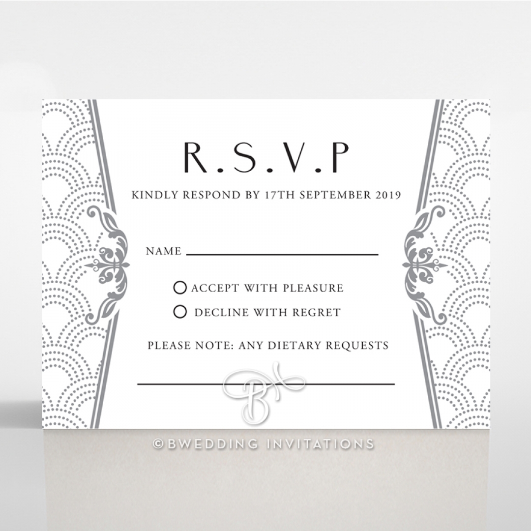 Luxe Victorian rsvp wedding enclosure card