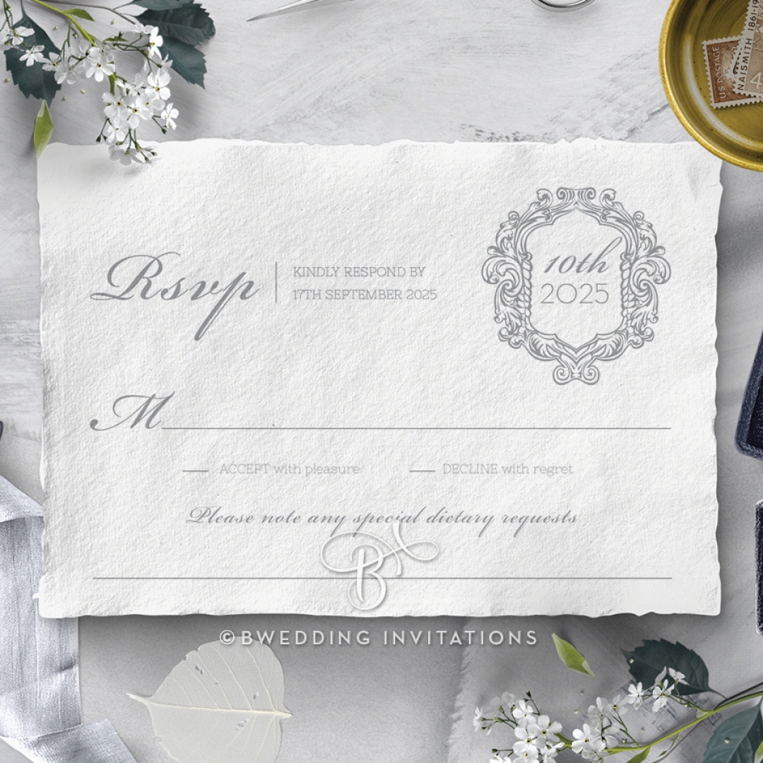 Modern Monogram rsvp card design