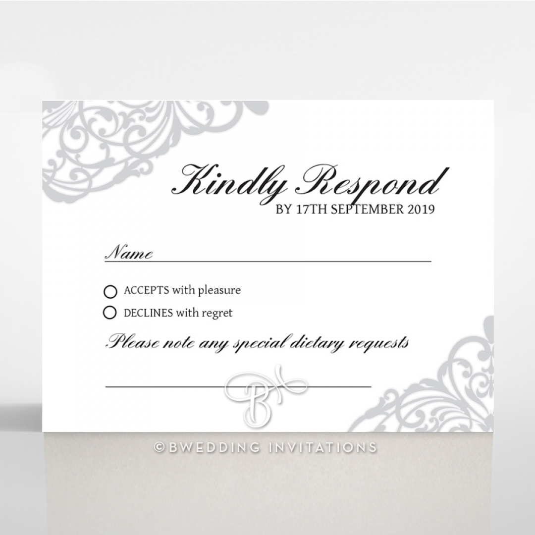 Modern Vintage rsvp card design