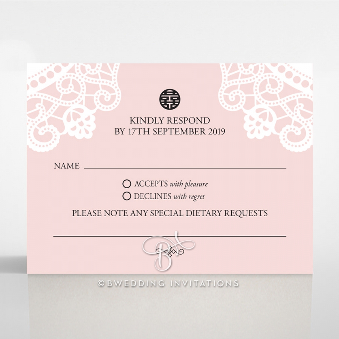 Oriental Charm rsvp invitation