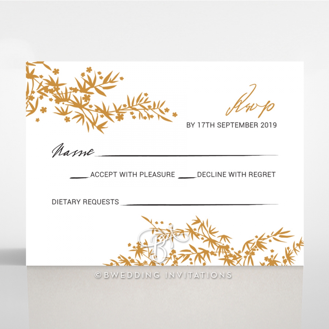 Oriental Romance rsvp enclosure card