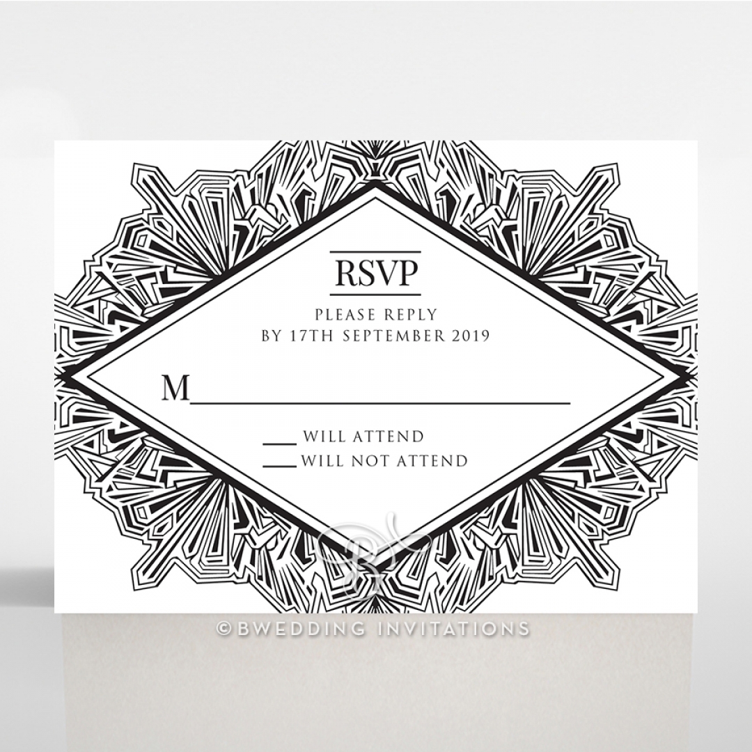 Paper Ace of Spades rsvp wedding enclosure design