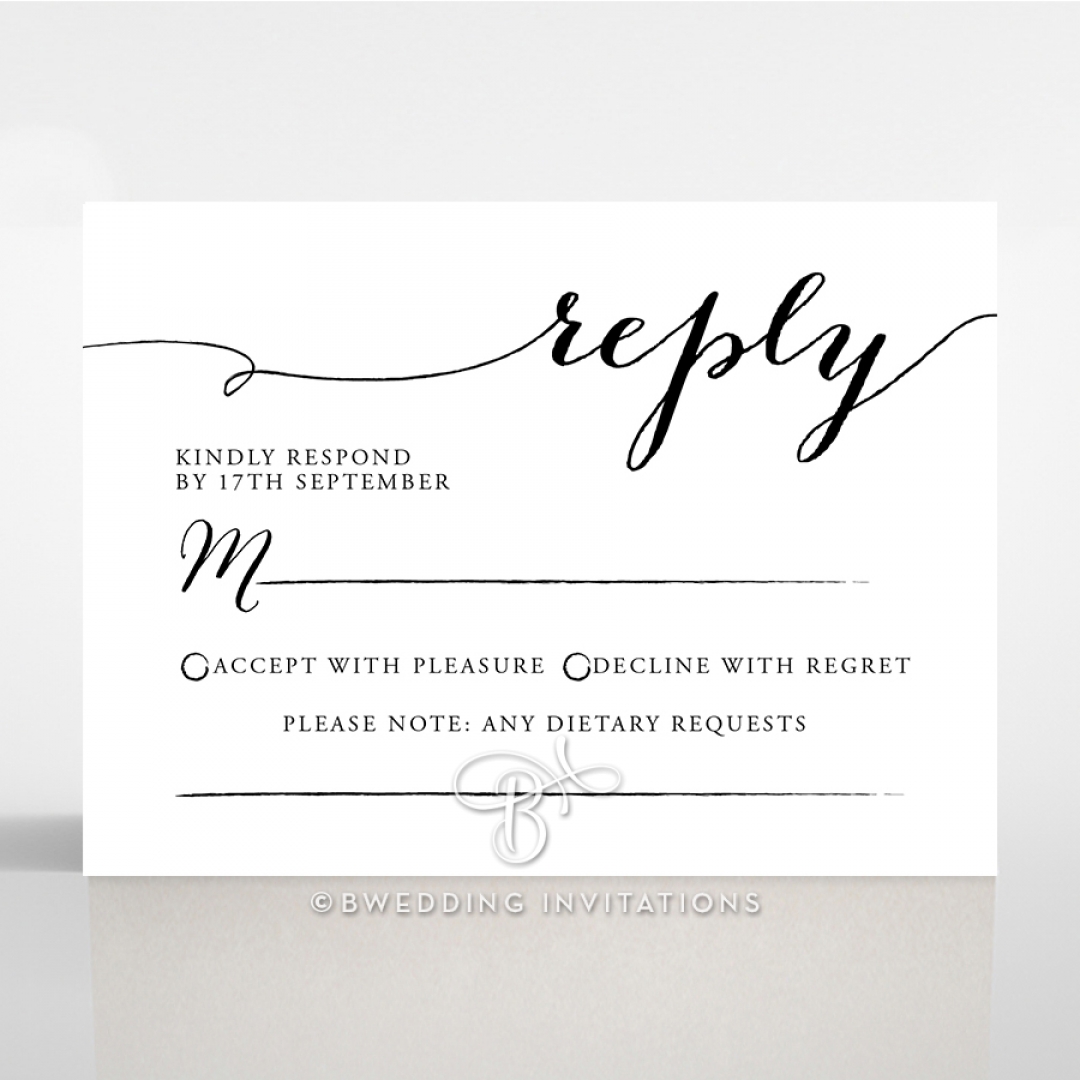 Paper Infinity rsvp wedding card