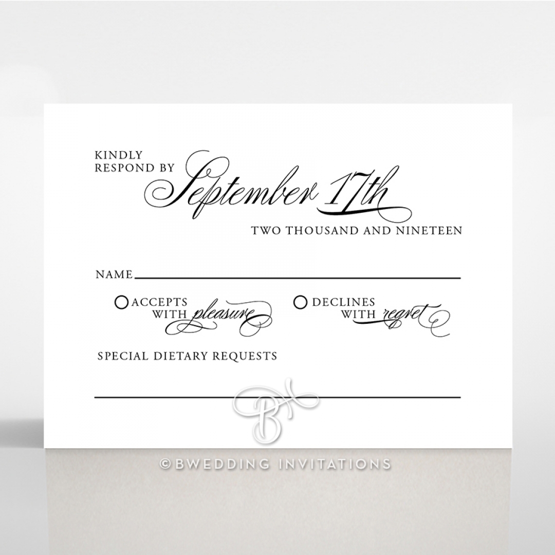 Paper Timeless Romance wedding rsvp card